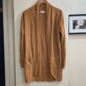 BP Nordstrom Women's Tan Open Front Cardigan Sweater.